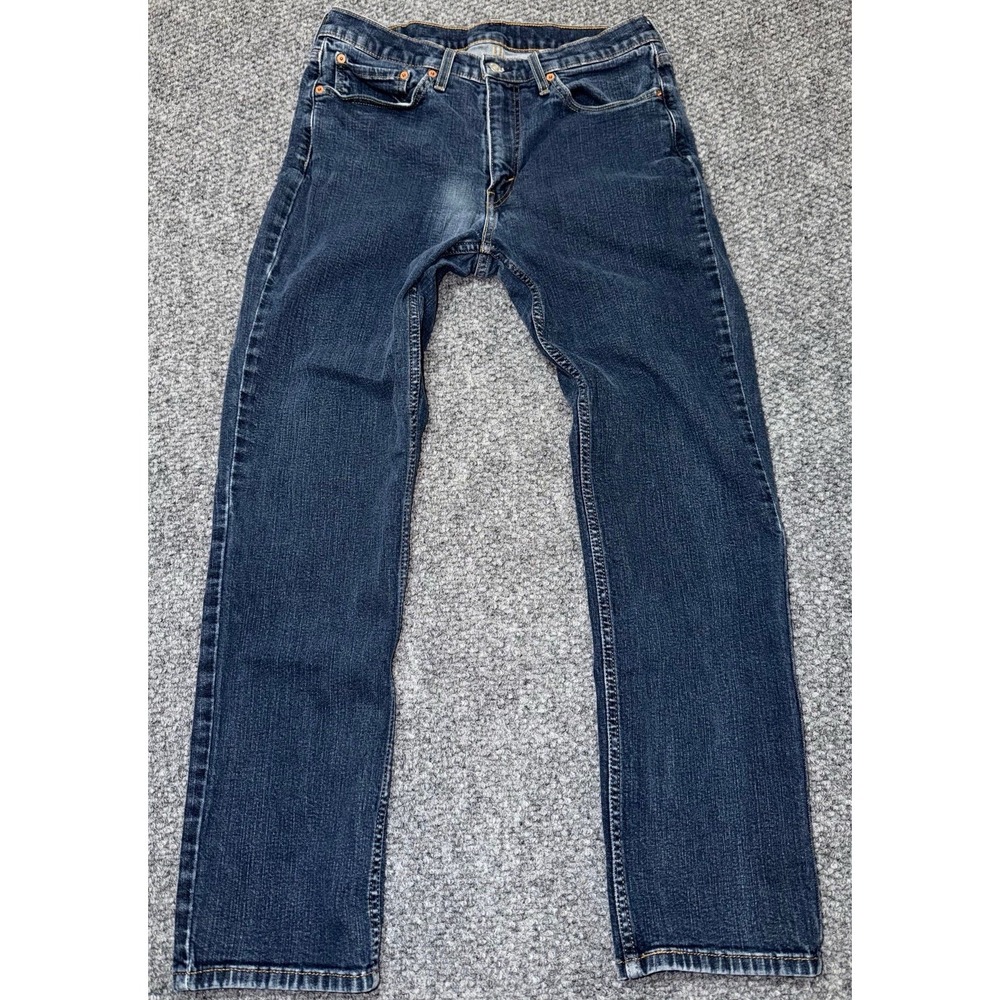 Levi's 514 Straight Fit Dark Blue Wash Jeans preowned W34 L32